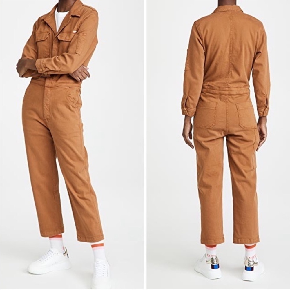 Mother Jumpsuit The Fixer in Brown Denim - Picture 4 of 14